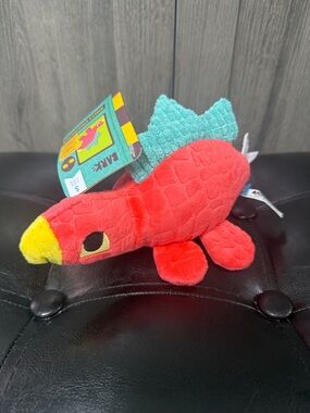 New Barkbox Stella Stegosaurus Small Bark Dog Plush Stuffed Crinkle Squeaky Toy